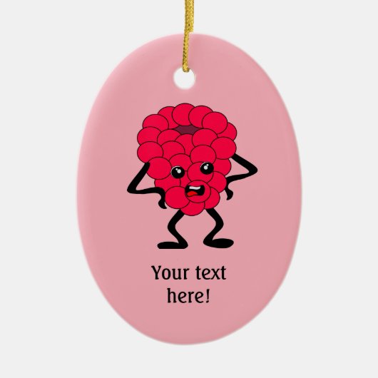 Annoyed Raspberry ist nicht beeindruckt - personal Keramik Ornament (Vorne)