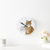 Annoying Cat Clock Runde Wanduhr (Zuhause)