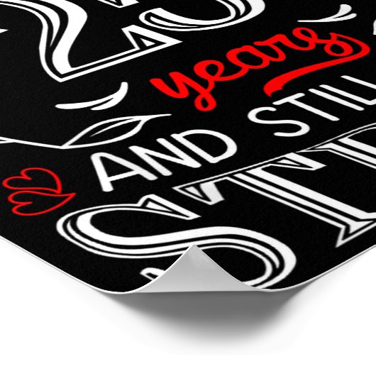 Annoying Each Other For 25 Years 25th Wedding Anni Poster (Ecke)