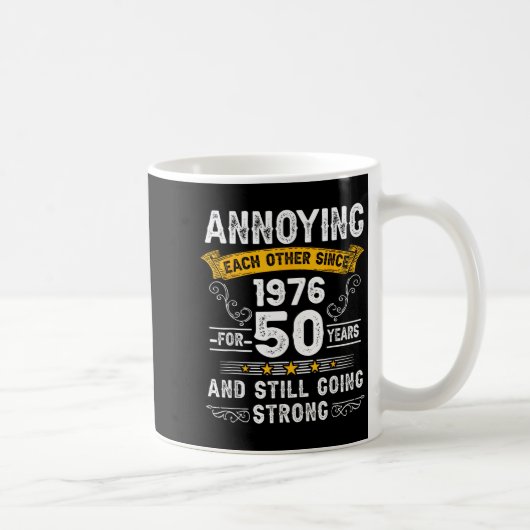 Annoying Each Other Since 1976 Couple Wedding Anni Kaffeetasse (Rechts)