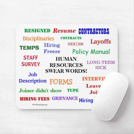 Annoying Funny Humanresources Swear Words Gift Mousepad (Mit Mouse)