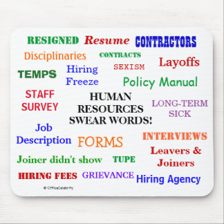 Annoying Funny Humanresources Swear Words Gift Mousepad
