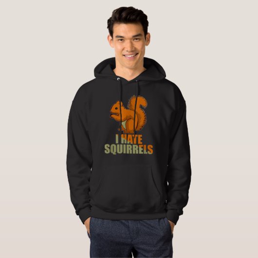 Annoying Garden I Hate Eichhörnchen Funny Geschenk Hoodie (Vorne ganz)
