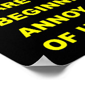 Annoying-It-All-Funny-Poster-Zeichen Poster (Ecke)