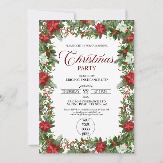 Annual Corporate Employees Christmas Party Einladung (Vorderseite)