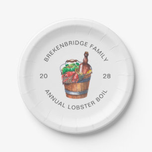 Annual Family Wiedersehen Lobster Boil Summer Part Pappteller