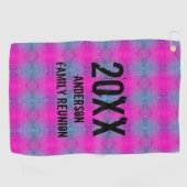 Annual Golf Turnier Neon Gefärbte Krawatte Family Golfhandtuch (Horizontal)