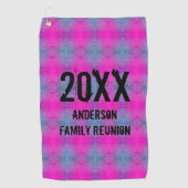 Annual Golf Turnier Neon Gefärbte Krawatte Family Golfhandtuch (Vorderseite)