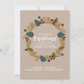 Annual Herbst Festival Pumpkin Wreath Einladung (Vorderseite)