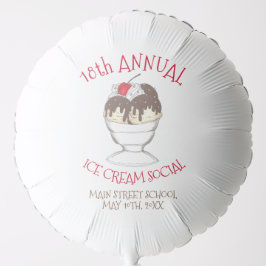 Annual Ice Cream Social Event Hot Fudge Sundae Ballon