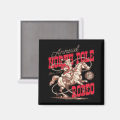 Annual North Le Rodeo Cowboy Santa Howdy Christmas Magnet (Vorderseite/Rückseite)