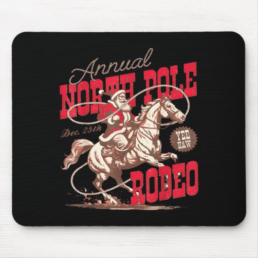 Annual North Le Rodeo Cowboy Santa Howdy Christmas Mousepad (Vorne)