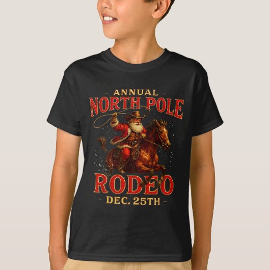 Annual North Le Rodeo Dec 25th Santa Design  T-Shirt (Vorderseite)