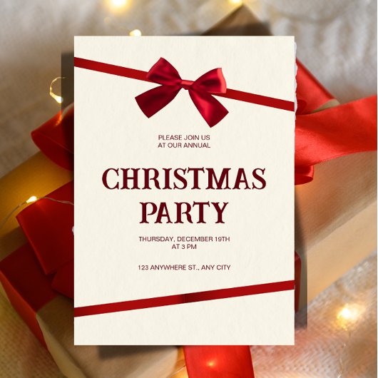 Annual Office Christmas Party Invitation Einladung