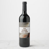 Annual Picnic Nature Feather Family Wiedersehen Weinetikett (Vorderseite)