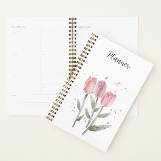Annual Planner Tulips Watercolor Planer (Anzeige)