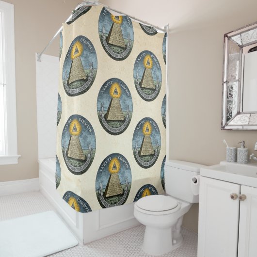 Annuit Coeptis - das All-Seeing-Auge Duschvorhang (Beispiel)