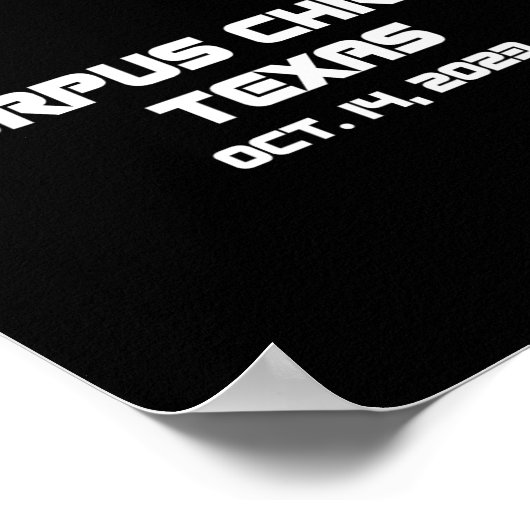 Annular Solar Eclipse S Corpus Christi Fall Poster (Ecke)