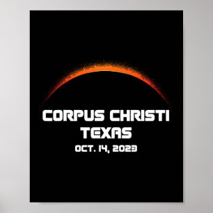 Annular Solar Eclipse S Corpus Christi Fall Poster