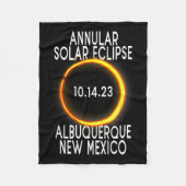 Annular Solar Eclipse T - Albuquerque New Mexico Fleecedecke (Vorderseite)