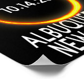 Annular Solar Eclipse T - Albuquerque New Mexico Poster (Ecke)
