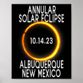 Annular Solar Eclipse T - Albuquerque New Mexico Poster (Vorne)