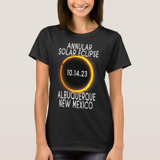 Annular Solar Eclipse T - Albuquerque New Mexico T-Shirt (Vorderseite)