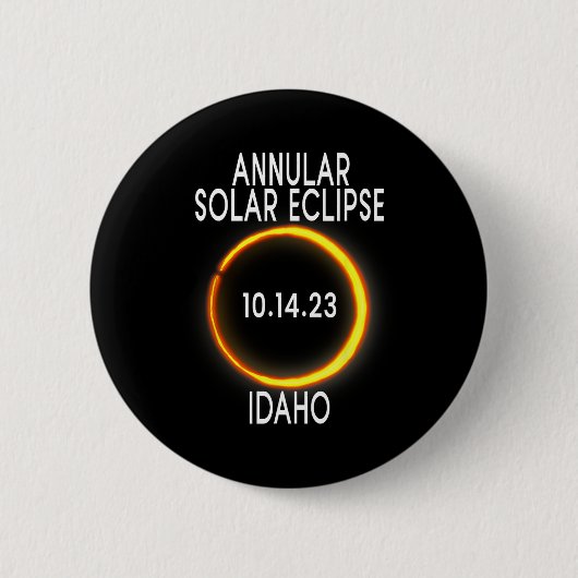 Annular Solar Eclipse T - Idaho Button (Vorderseite)