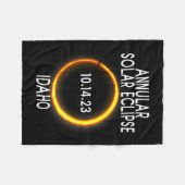 Annular Solar Eclipse T - Idaho Fleecedecke (Vorderseite (Horizontal))