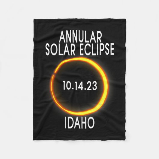 Annular Solar Eclipse T - Idaho Fleecedecke (Vorderseite)
