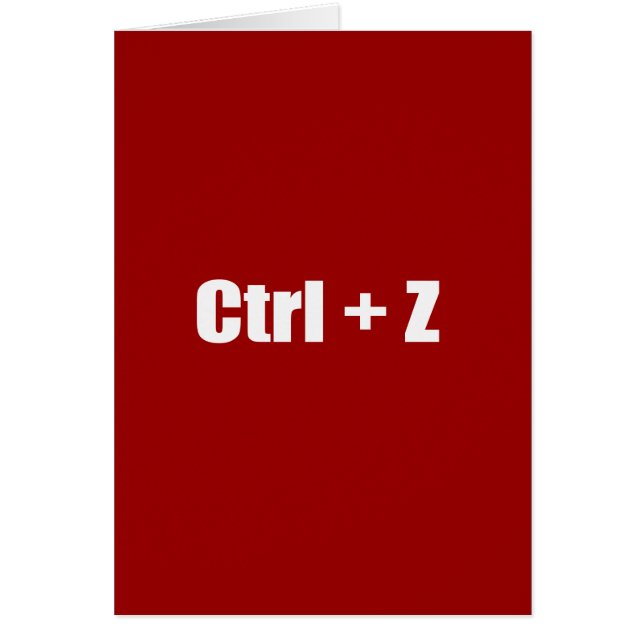 Annulieren Sie - Ctrl + Z (Vorne)