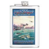 Annulliertes Floss-Flugzeug-förderndes Plakat Flachmann (Vorderseite)