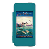 Annulliertes Floss-Flugzeug-förderndes Plakat Incipio iPhone Geldbeutel-Hülle (Folio Vorderseite)