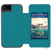 Annulliertes Floss-Flugzeug-förderndes Plakat Incipio iPhone Geldbeutel-Hülle (Folio Geöffnet)