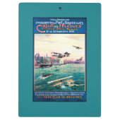 Annulliertes Floss-Flugzeug-förderndes Plakat Klemmbrett (Rückseite)