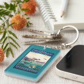 Annulliertes Floss-Flugzeug-förderndes Plakat Schlüsselanhänger (Vorderseite rechts)