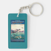 Annulliertes Floss-Flugzeug-förderndes Plakat Schlüsselanhänger (Rückseite)