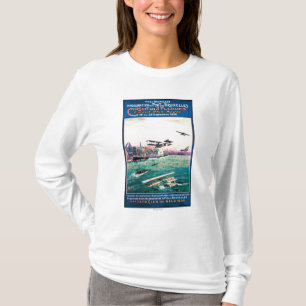 Annulliertes Floss-Flugzeug-förderndes Plakat T-Shirt