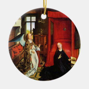 ANNUNCIATION ANGEL Archangel Gabriel und Jungfrau Keramik Ornament