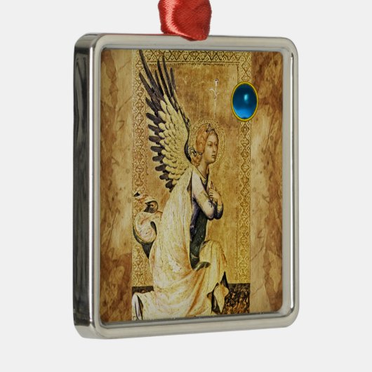 ANNUNCIATION ANGEL Blue Sapphire Silbernes Ornament (Rechts)