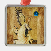 ANNUNCIATION ANGEL Blue Sapphire Silbernes Ornament (Vorne)