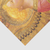 ANNUNCIATION ANGEL IN GOLD PINK Weihnachtsgrüßen Seidenpapier (Ausschnitt)