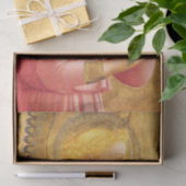 ANNUNCIATION ANGEL IN GOLD PINK Weihnachtsgrüßen Seidenpapier (Geschenk)