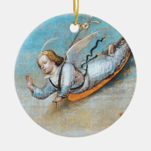 ANNUNCIATION ANGEL MONOGRAM KERAMIKORNAMENT
