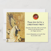 ANNUNCIATION ANGEL MONOGRAM ,Red Ruby champagne Einladung (Rückseite)