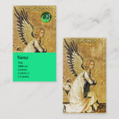 ANNUNCIATION ANGEL MONOGRAM, smaragdgrün Visitenkarte (Vorne/Hinten)