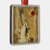 ANNUNCIATION ANGEL Red Ruby Silbernes Ornament (Rechts)