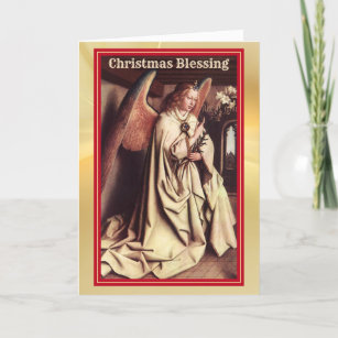 Annunciation Angel Vintag Art Weihnachtskarte Karte