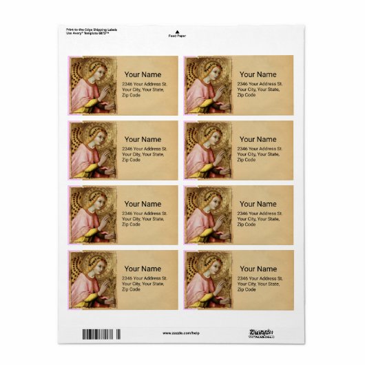 ANNUNCIATION ANGEL von Simone Martini Parchment (Vorne)