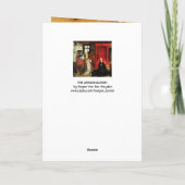 ANNUNCIATION Archangel Gabriel, Jungfrau Feiertagskarte (Rückseite)